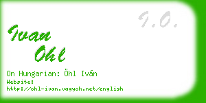 ivan ohl business card